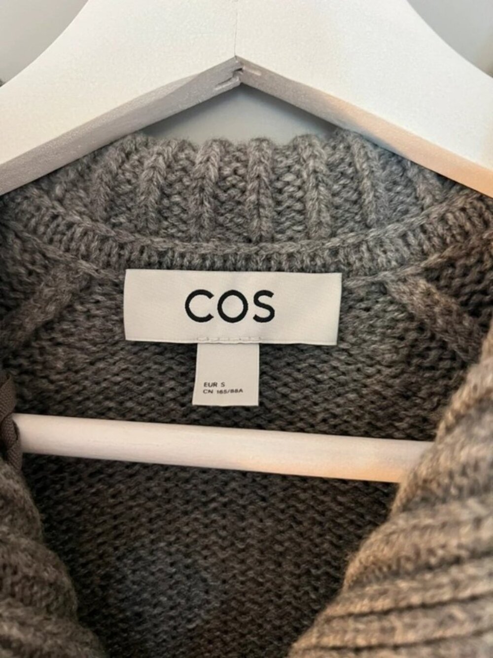 COS 100% Wool Cropped Cardigan Gray S - Picture 7 of 8